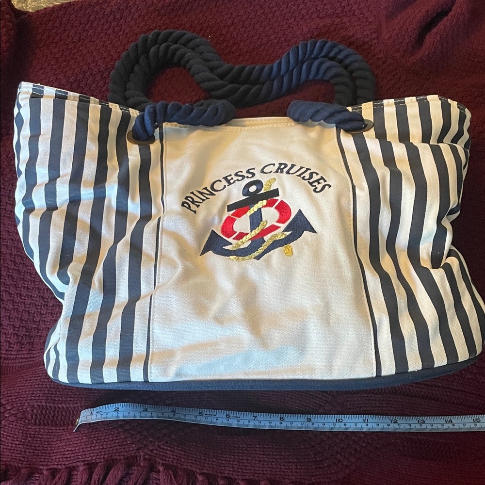 Princess Cruises Striped Tote Bag.NWOT